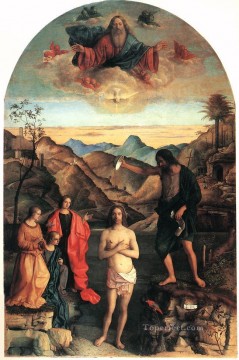宗教者ジョヴァンニ・ベッリーニのキリストの洗礼 Oil Paintings